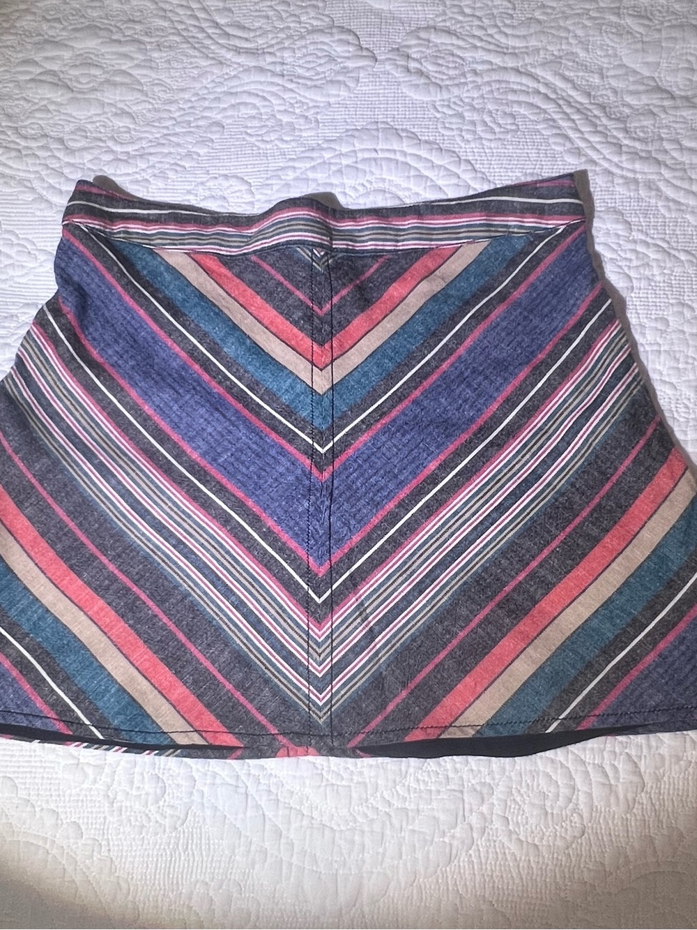 Free People Striped Multi-Color A-Line Women's Mini Skirt Lined Size Small